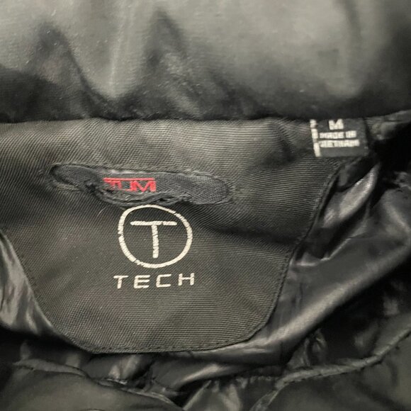 Tumi Tech Jacket Men M Black Utility Packable Hood Full Zip - Picture 8 of 11